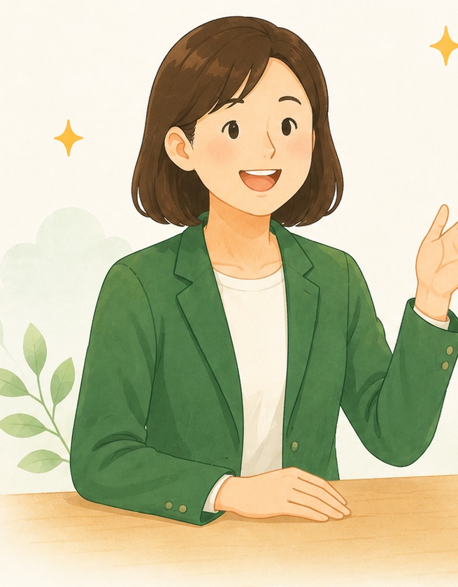 無料シートを案内する女性スタッフのイラスト
